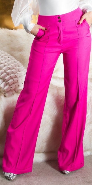Highwaist Wide Leg Pants Pink